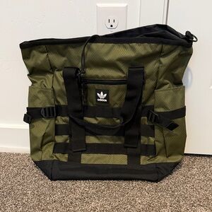 Adidas Olive and Black Duffel Bag